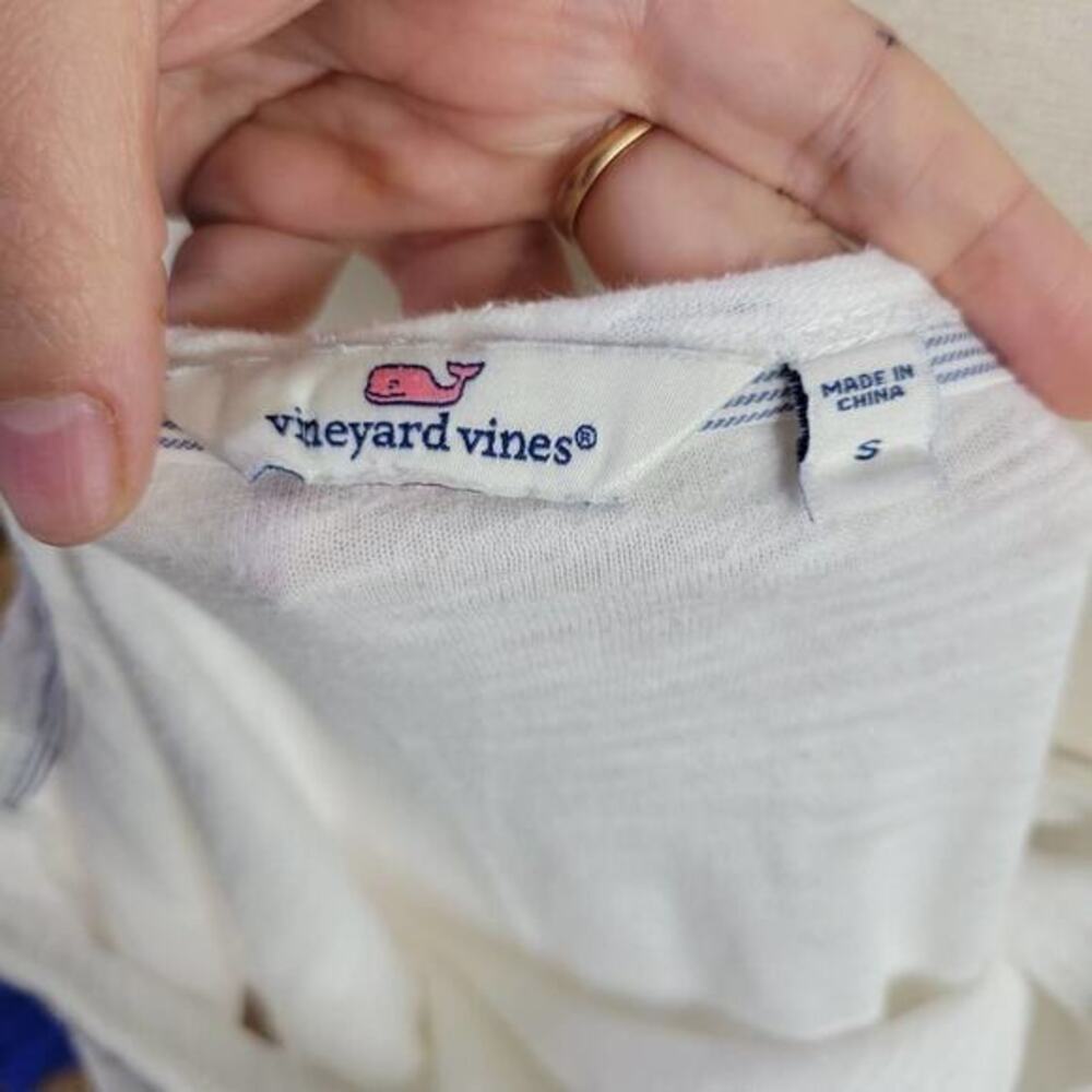5/$25 Vineyard Vines‎ Blank Short-Sleeve Pocket Tee White Small - Picture 5 of 6